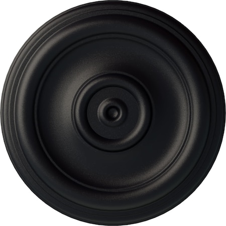 Ekena Millwork Traditional Ceiling Medallion (Fits Canopies up to 2 3/4"), Hand-Painted Steel Gray, 12"OD x 1"P CM12TRSGS